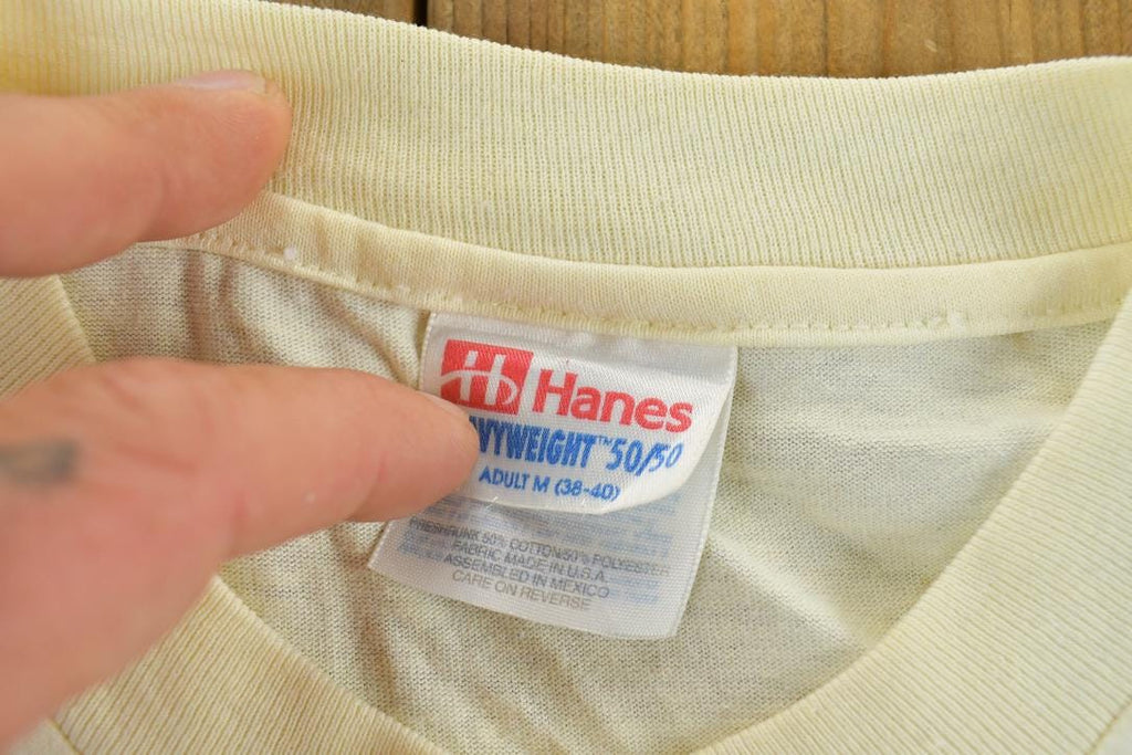 Vintage 1990s Floral Tan Single Stitch T-Shirt