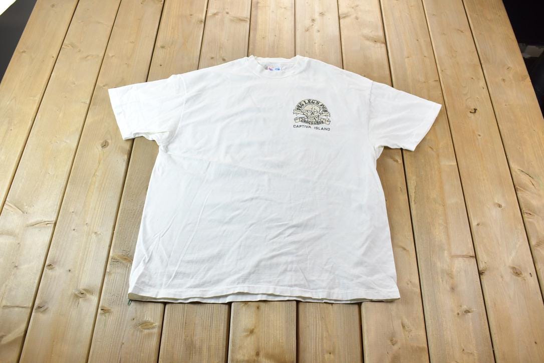 Vintage 1990s Souvenir Captiva island Travel T-Shirt Made In USA
