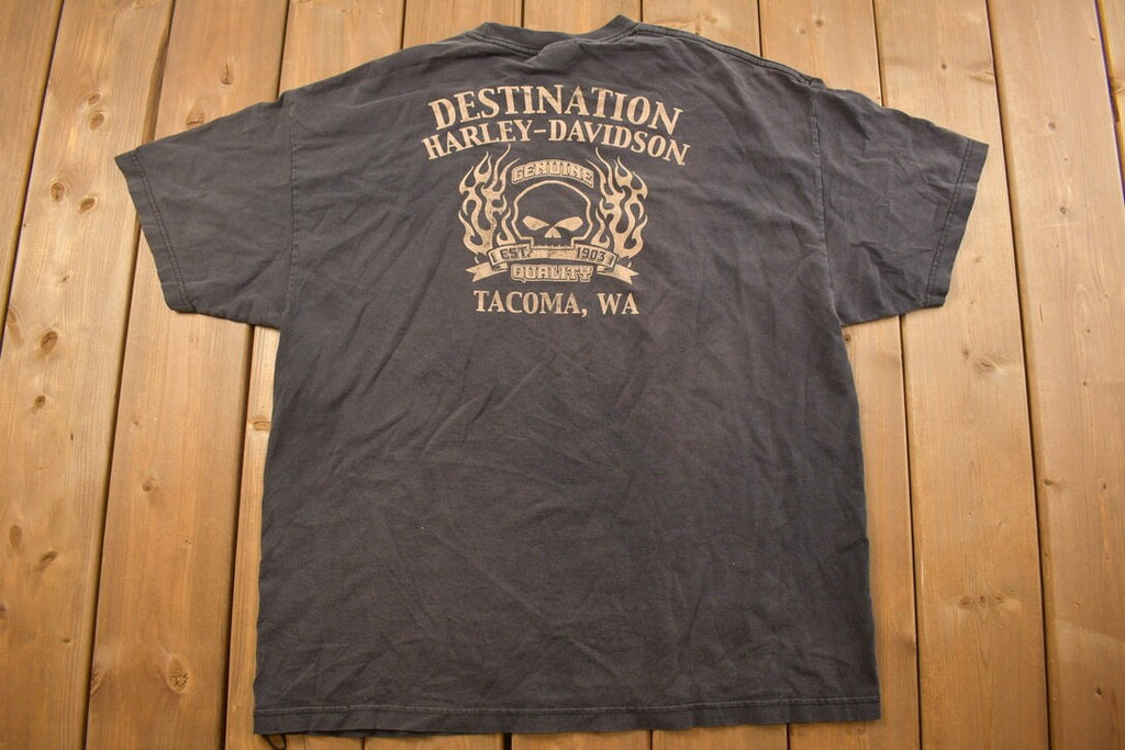 Vintage 1990s Tacoma Washington Harley Davidson T-Shirt