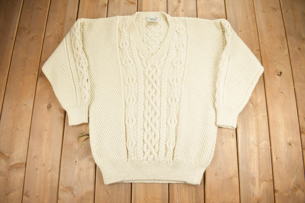 Vintage 1980s Blarney Woolen Mills Cable Knit Sweater