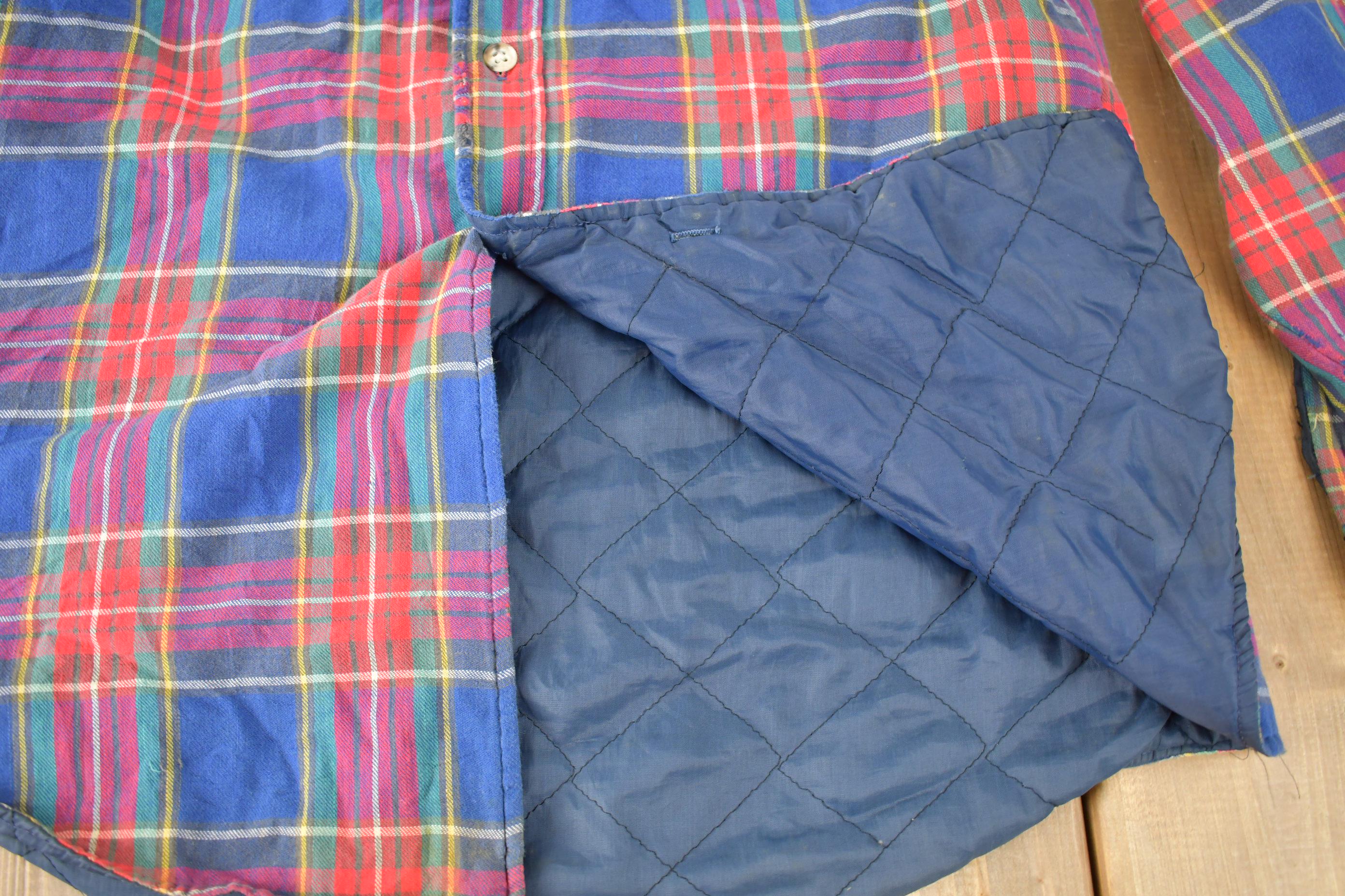 Vintage 1990s St. Johns Bay Lined Plaid Button Up Shirt