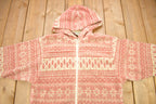 Vintage 1990s Active Stuff All Over Pattern Fleece Sweater