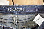 Vintage Deadstock Y2K Grace LA Bedazzled Low Rise Jeans Women's Size 27 x 32