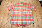 Vintage 1990s Twenty X Short Sleeve Plaid Button Up Shirt