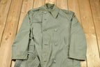 Vintage Army Military Button Down Overcoat