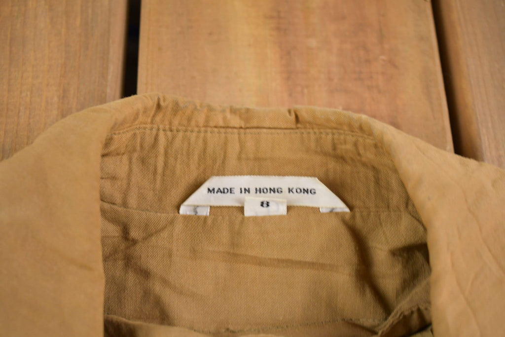 Vintage 1980s Canvas Double Breasted Trench Coat