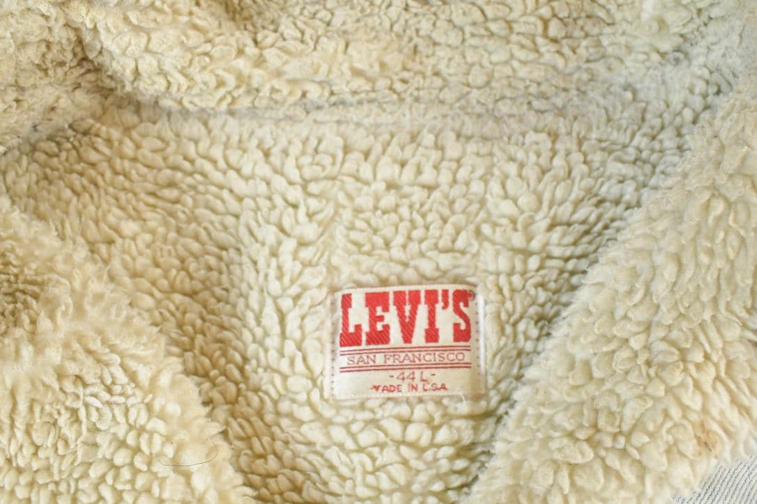 Vintage 1990s Levis Shearling Jean Jacket Made In USA