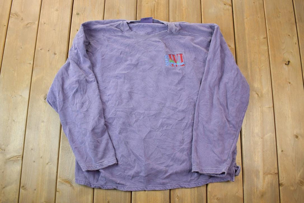 Vintage 1990s Siren Wisconsin River Trees Crewneck Sweatshirt