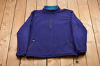 Vintage 1990s Nashbar Quarter Zip Fleece Sweater