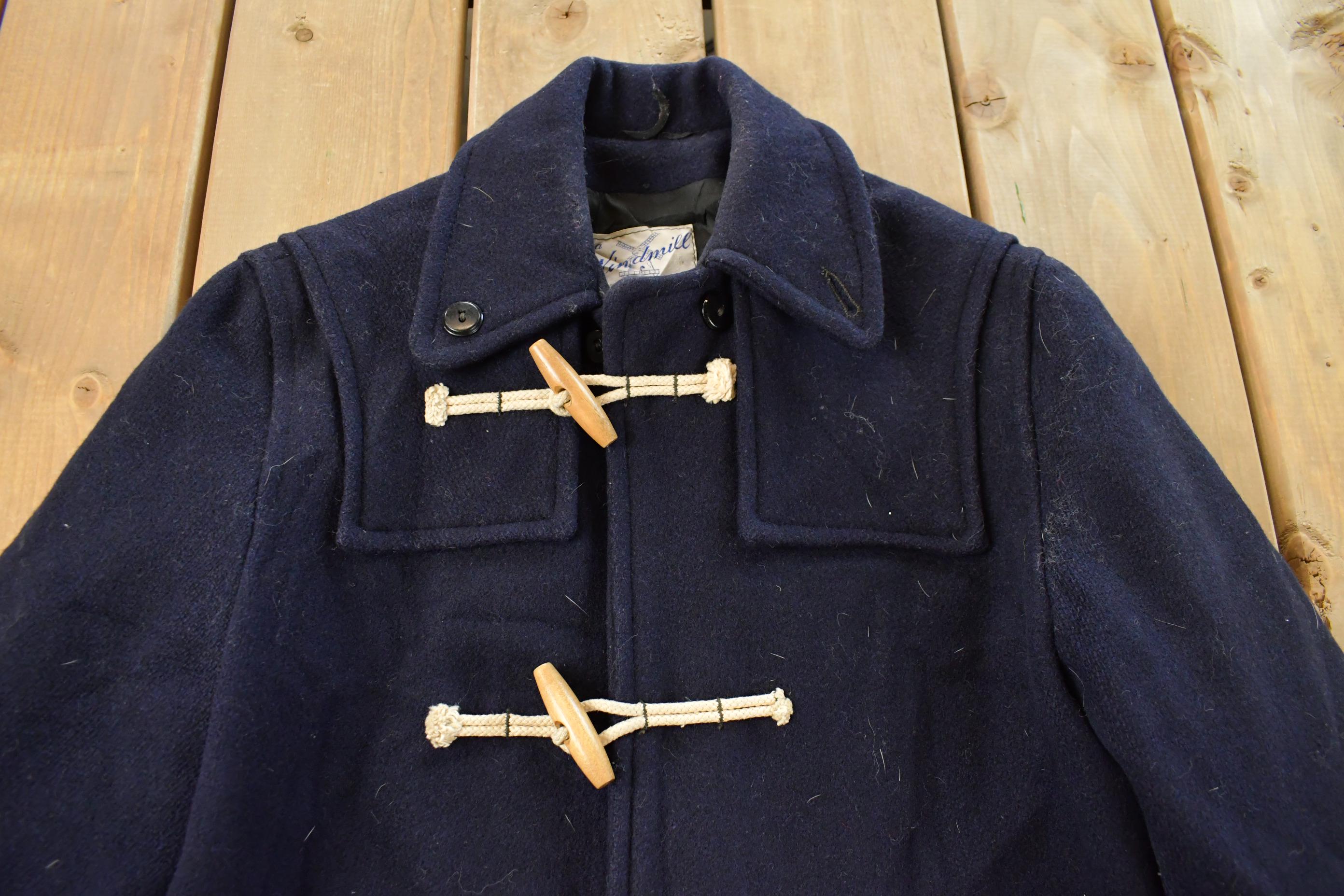 Vintage 1980s Windmill Wool Duffle Coat Men's Medium