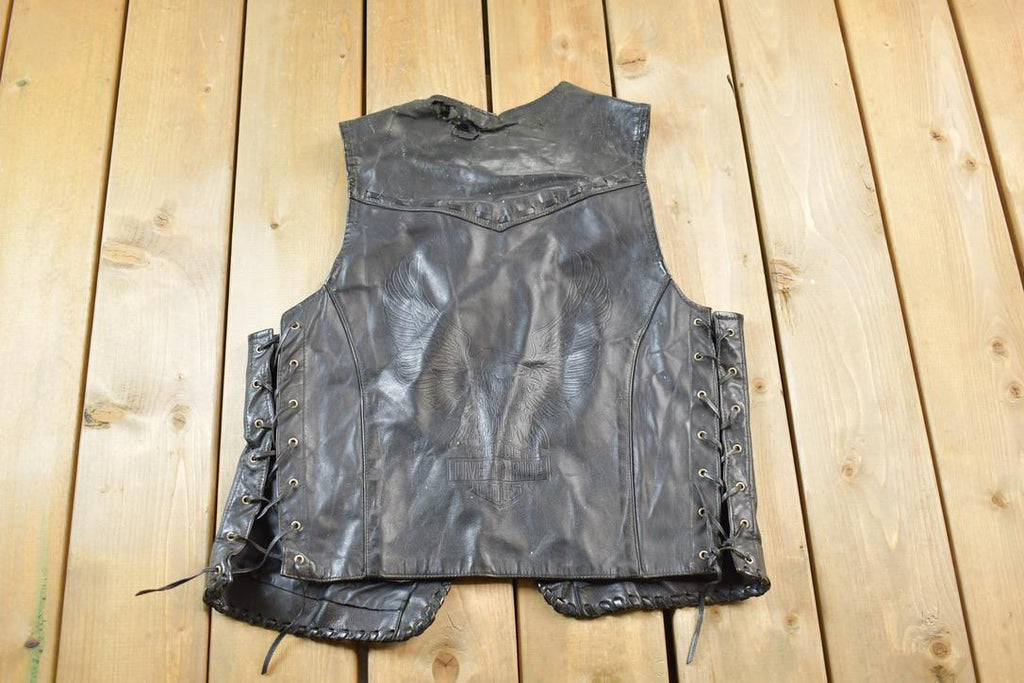 Vintage 1980s Golden Crown Leather Vest