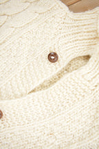 Vintage 1990s Venicia Imports 100% Wool Cable Knit Cardigan Sweater
