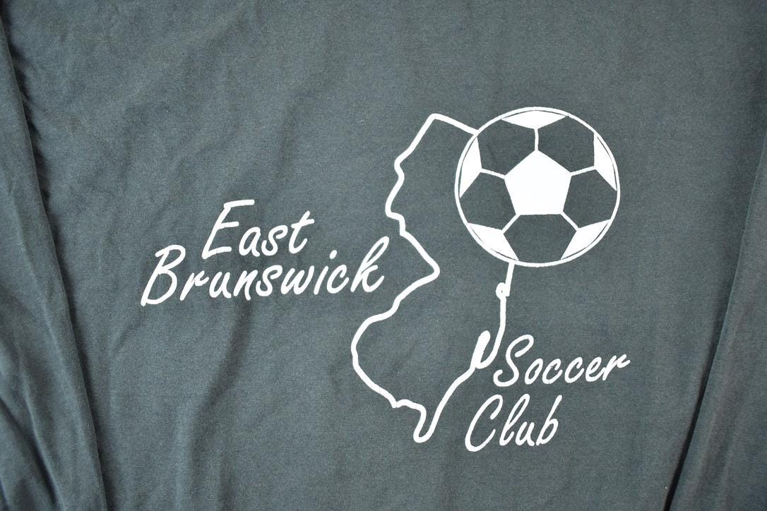Vintage 1990s East Brunswick Soccer Club Souvenir Single Stitch Graphic Print T-Shirt Made In  Vintage Streetwear  Vacation Tee