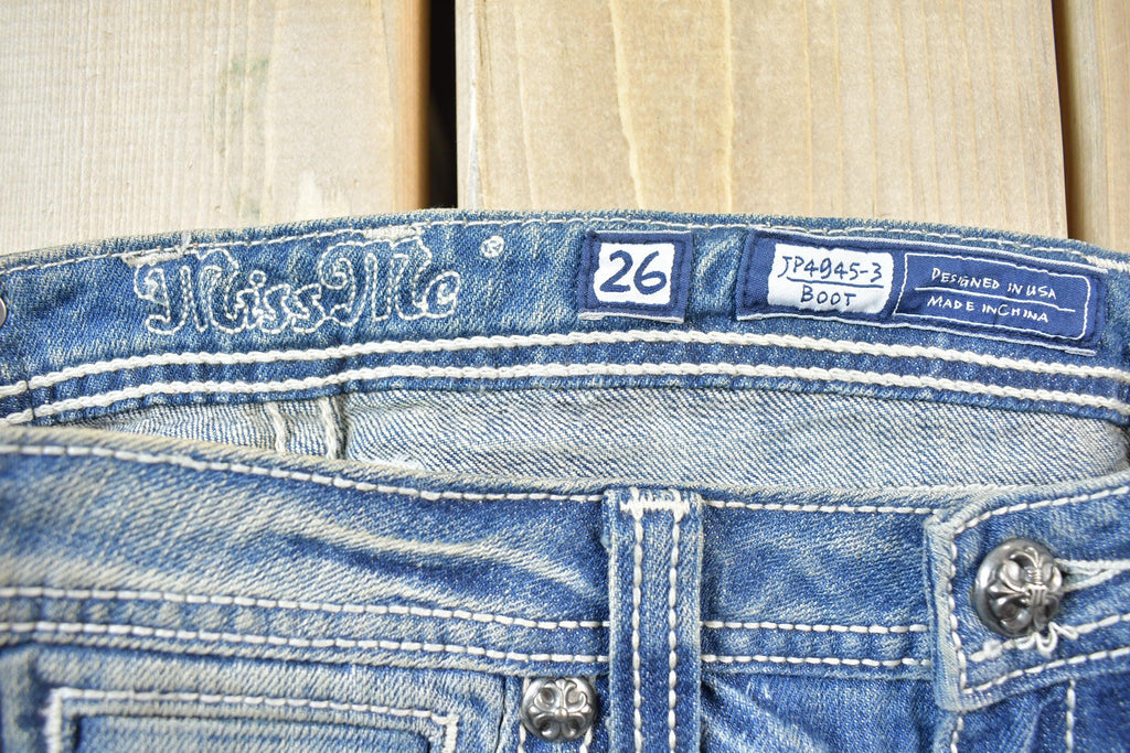 Vintage Y2K Miss Me Bedazzled Low Rise Jeans Size 26x32