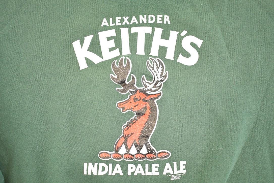 Vintage 1990s Alexander Keiths India Pale Ale Souvenir Crewneck Sweatshirt Mens L