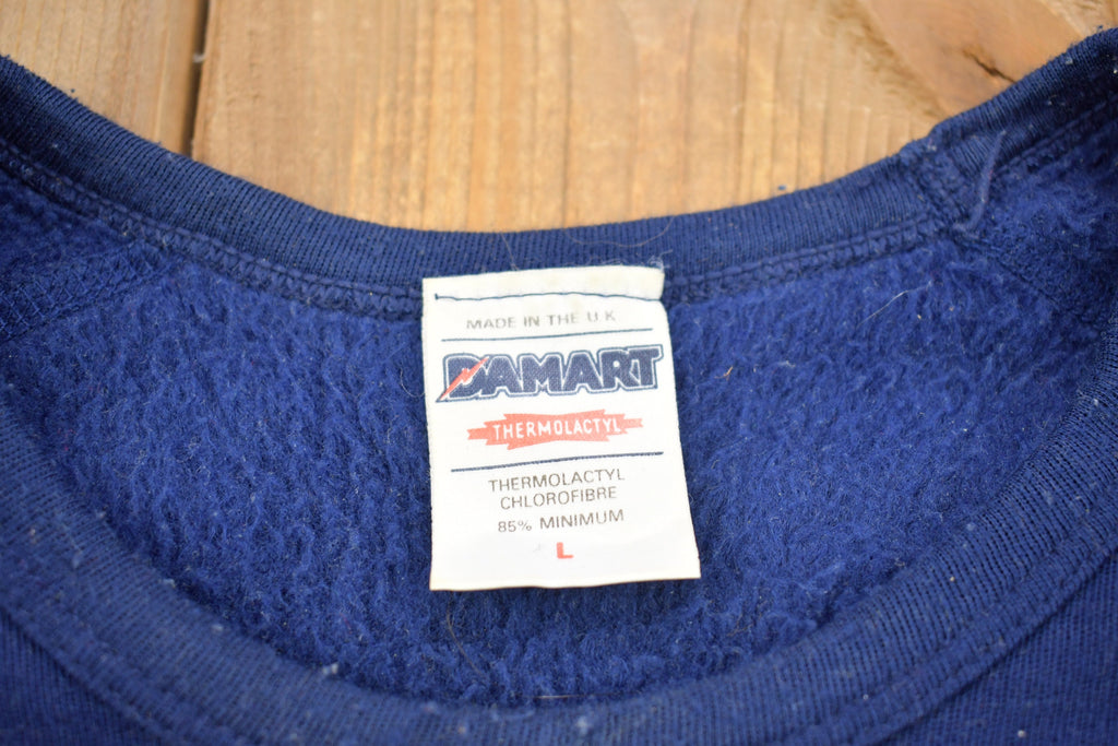 Vintage 1990s Blank Navy Blue Crewneck Sweatshirt