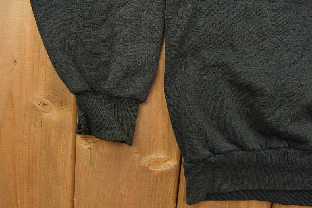 Vintage 1990s Blank Black Crewneck Sweatshirt