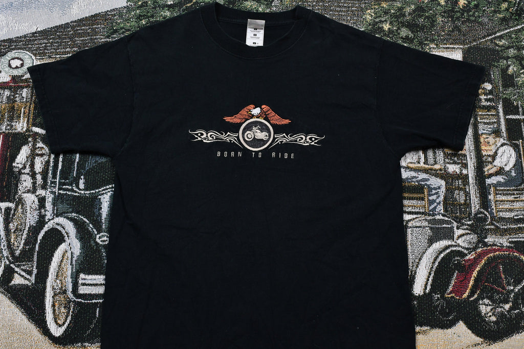 Vintage 1990s Born To Ride Motorcycle T-Shirt