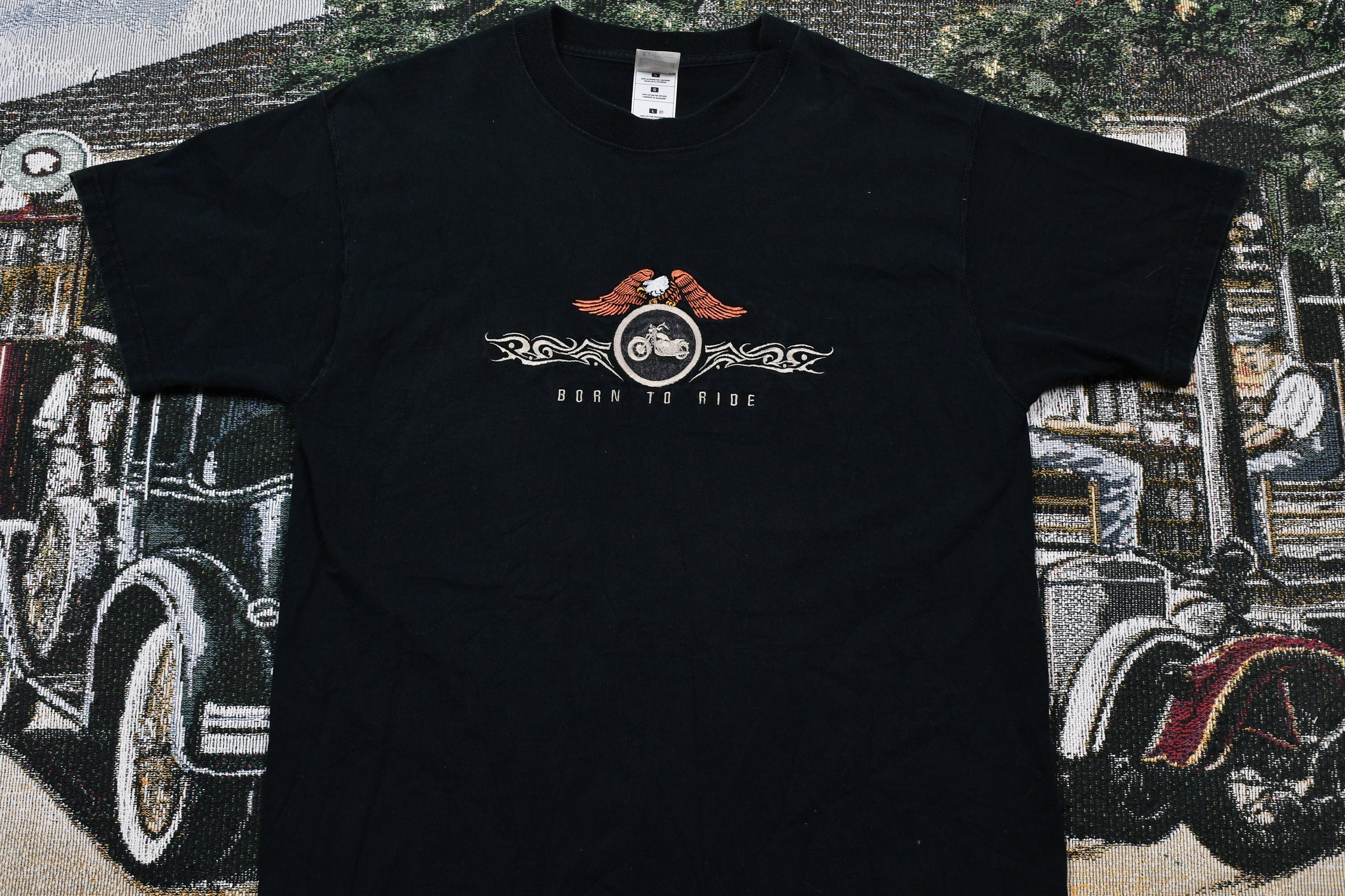 Vintage 1990s Born To Ride Motorcycle T-Shirt