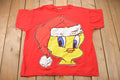 Vintage 1994 Looney Tunes Tweety Bird Santa Hat Christmas Cartoon T-Shirt
