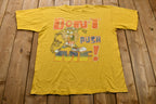Vintage 1990s Tasmanian Devil Don't Push Me! T-Shirt Looney Tunes