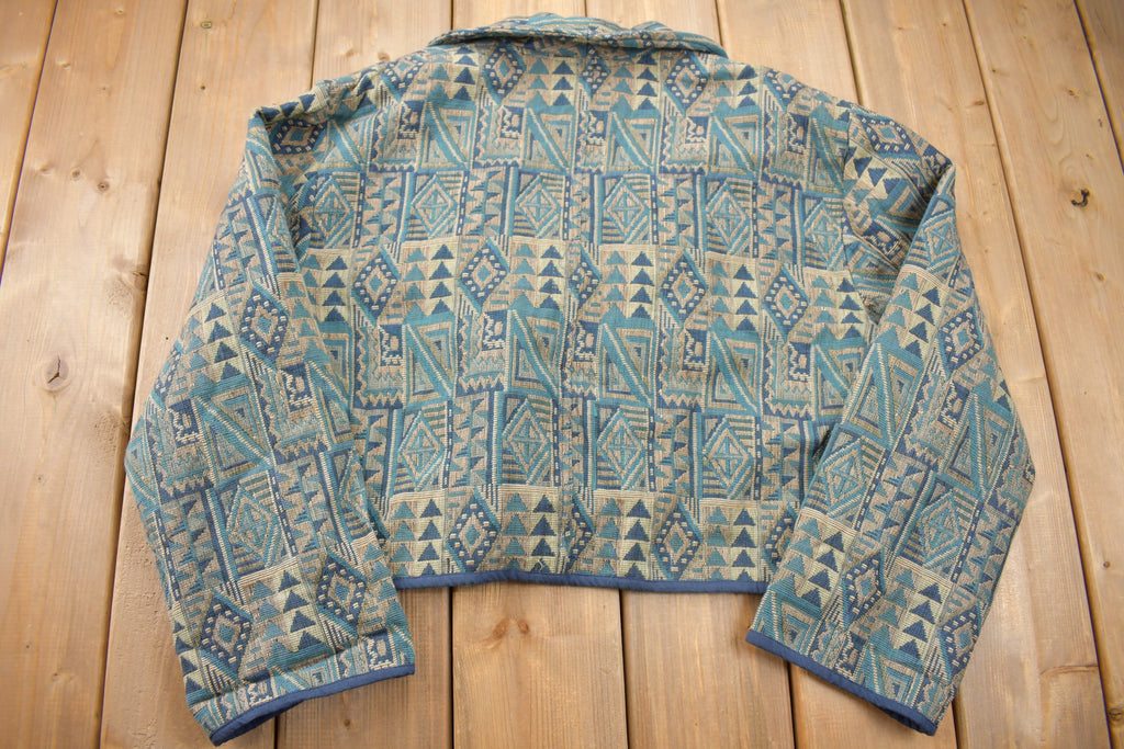 Vintage 1990s Cropped Flashback Blazer Style Sweater /