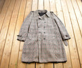 Vintage 1980s London Fog Hounds Tooth Wool Button Up Jacket Made In USA