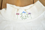 Vintage 1990s Northern Getaway Floral Spring Flowers Long Sleeve Cozy TurtleNeck