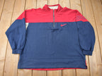 Vintage 1990s Nike Swoosh Quarter Zip Sweater