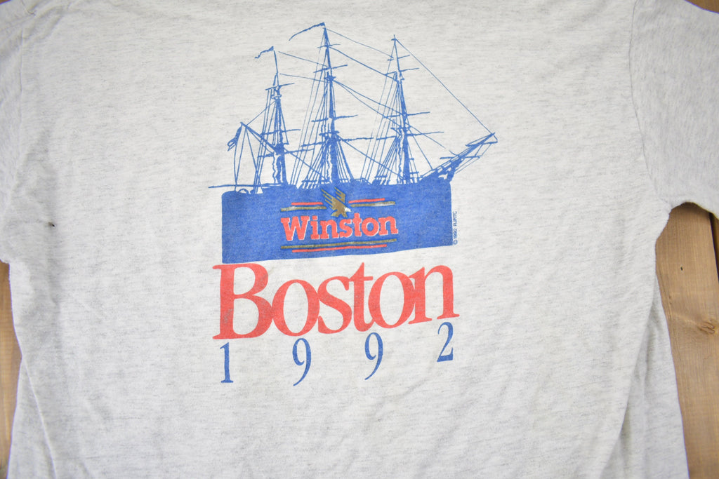 Vintage 1990s Winston Boston 1992 Souvenir T Shirt