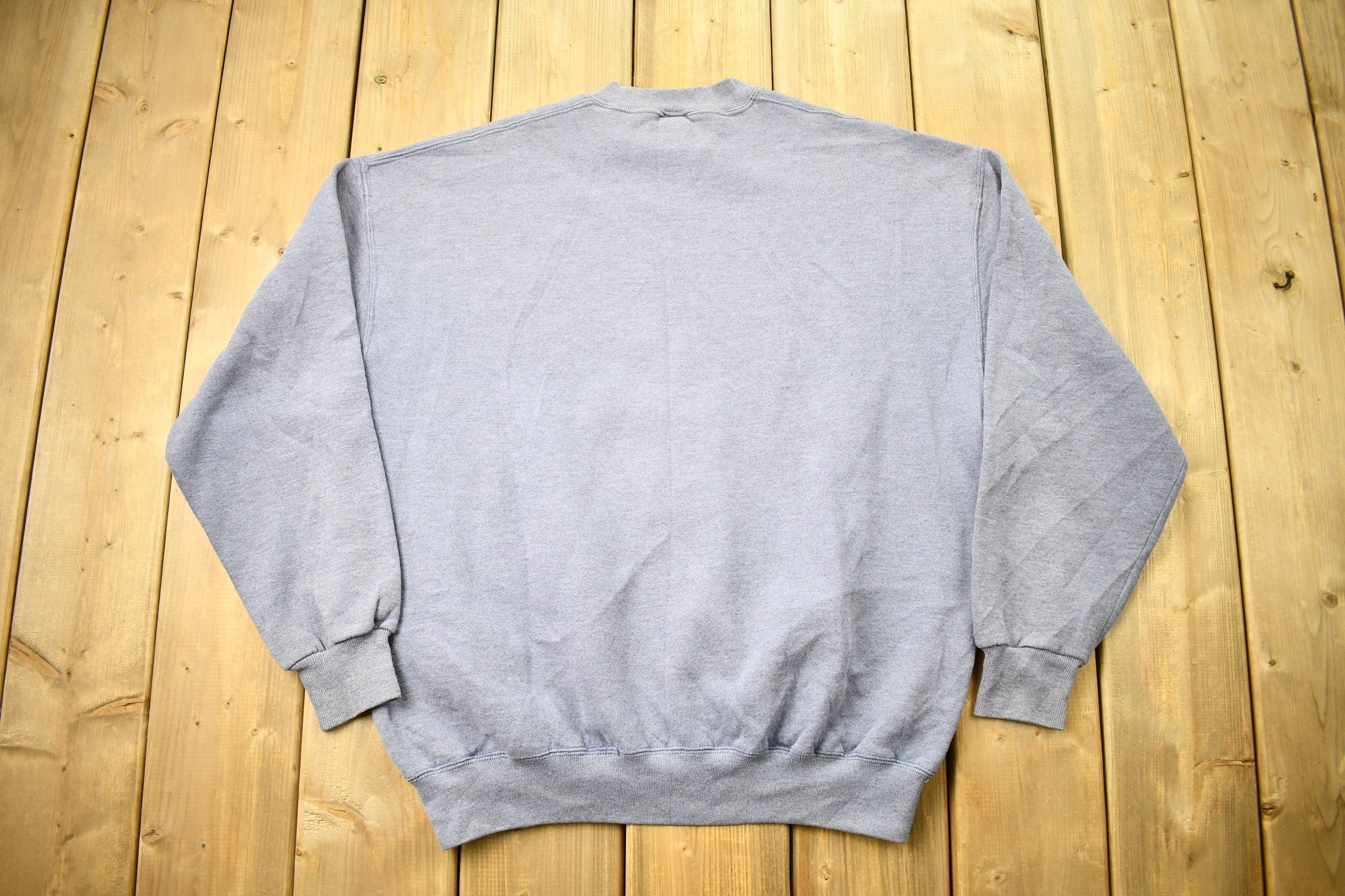 Vintage 1990s Russell Athletics Grey Blank Crewneck Sweatshirt