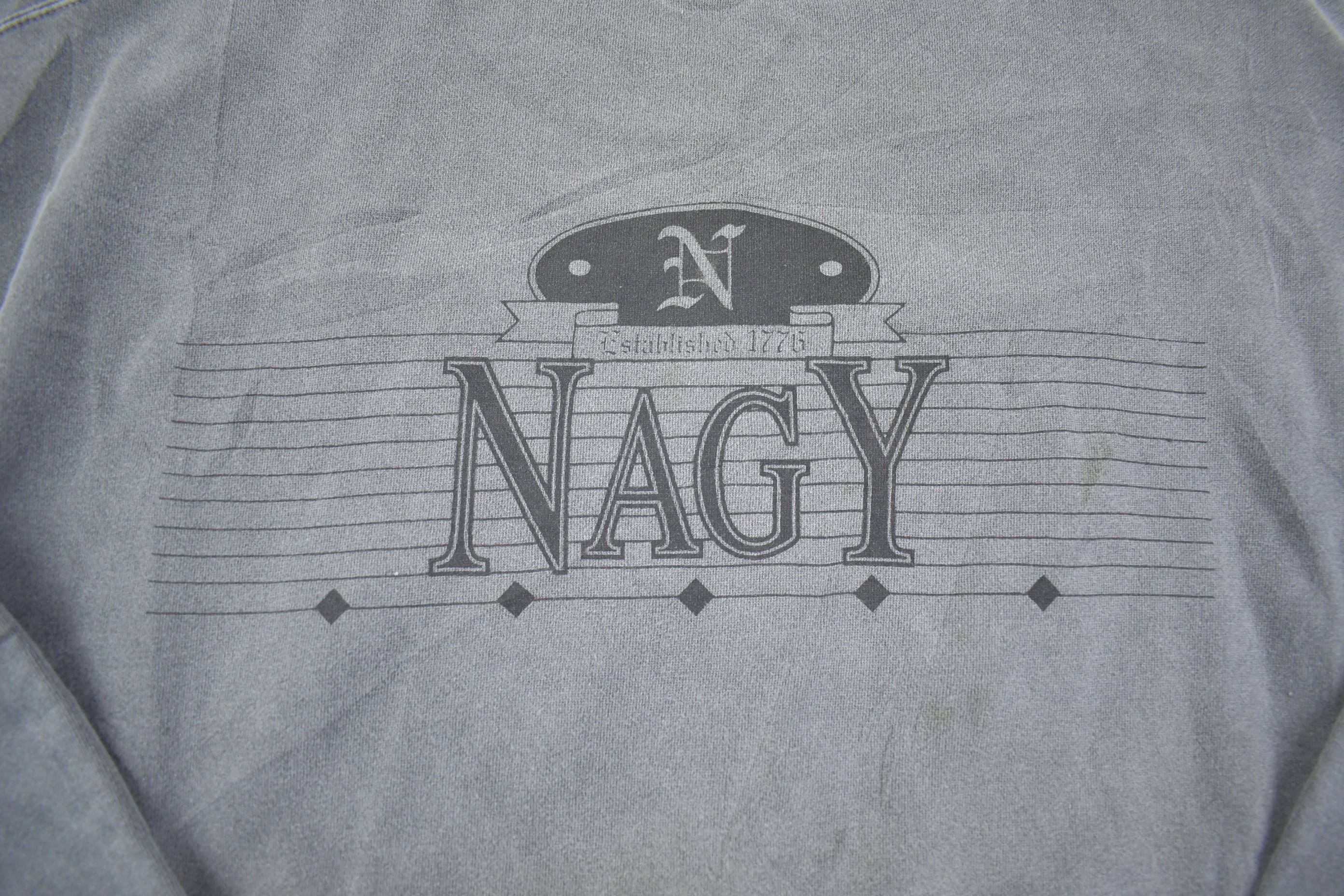 Vintage 1990s Nagy Faded Grey Crewneck Sweatshirt XXL