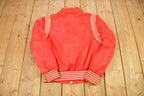 Vintage 1970s Blank Red Water Repellent Windbreaker Jacket /