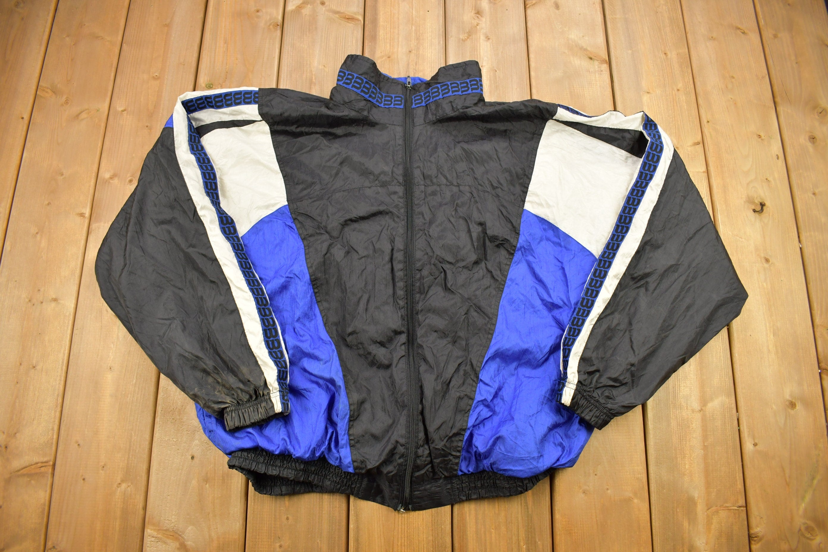 Vintage 1990s Advantage By Wilson Color Block Windbreaker Jacket