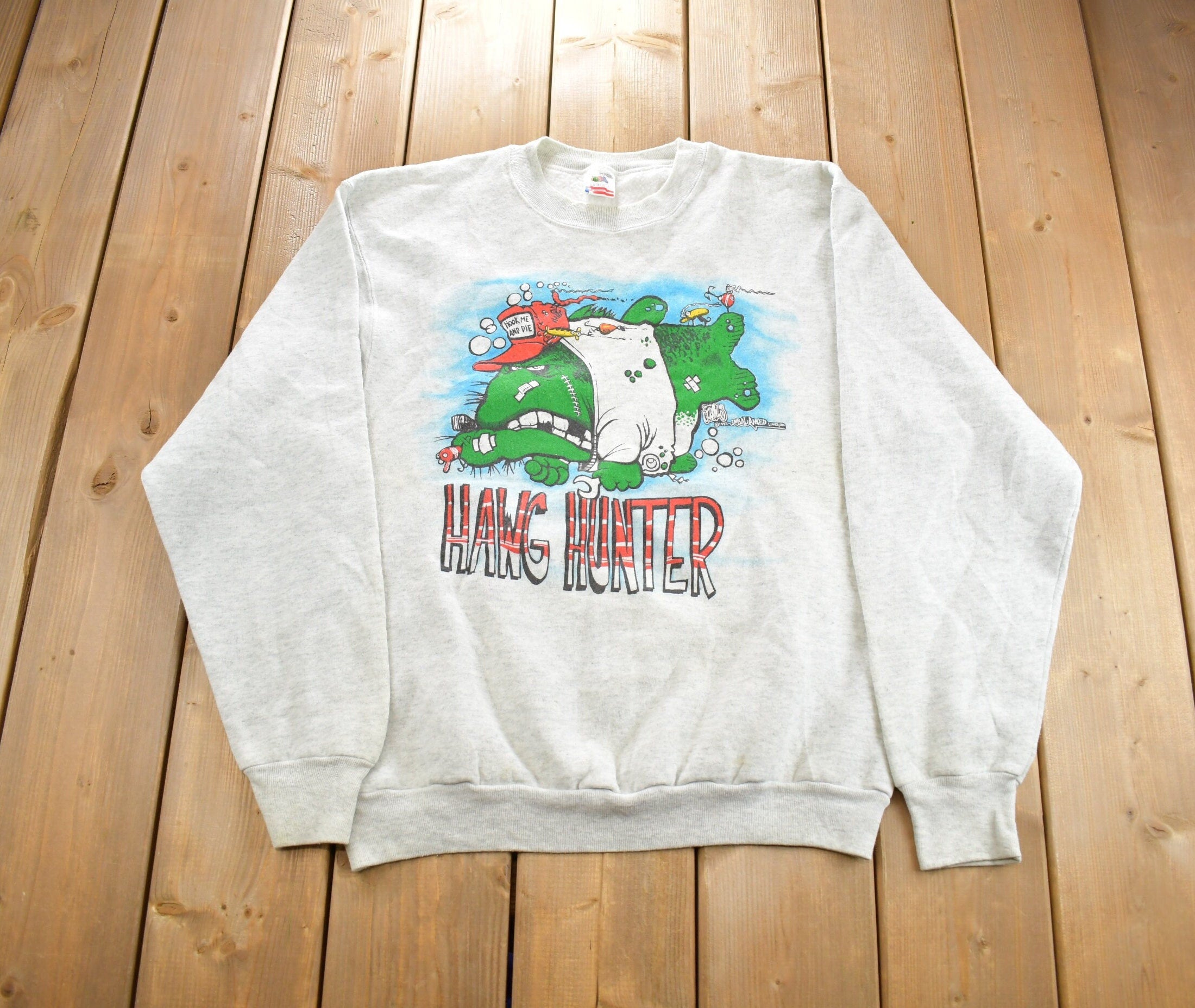 Vintage 1990s Hawg Hunter Crewneck Sweatshirt Made In USA