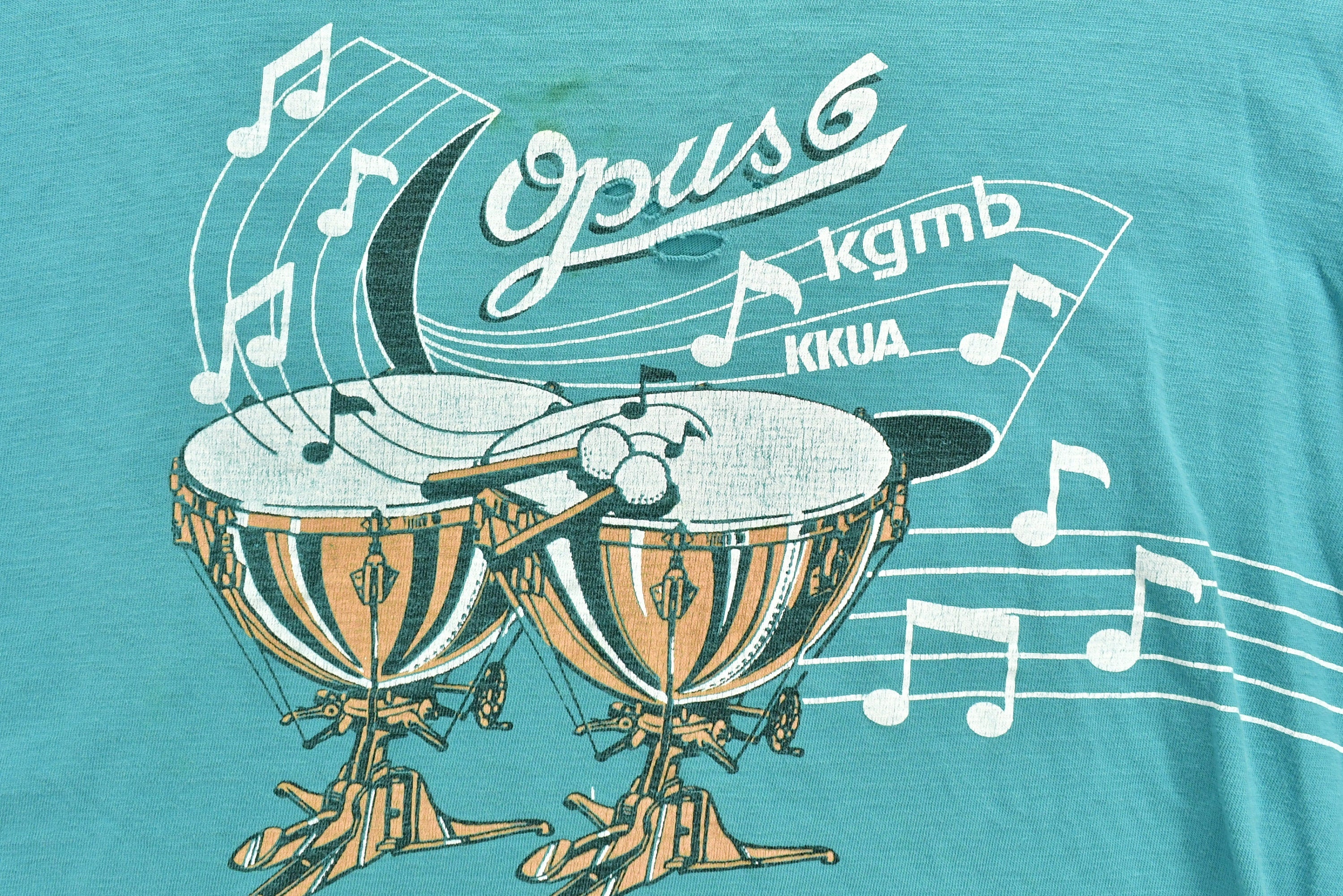 Vintage 1990s Opus 6 Musical Graphic T-Shirt
