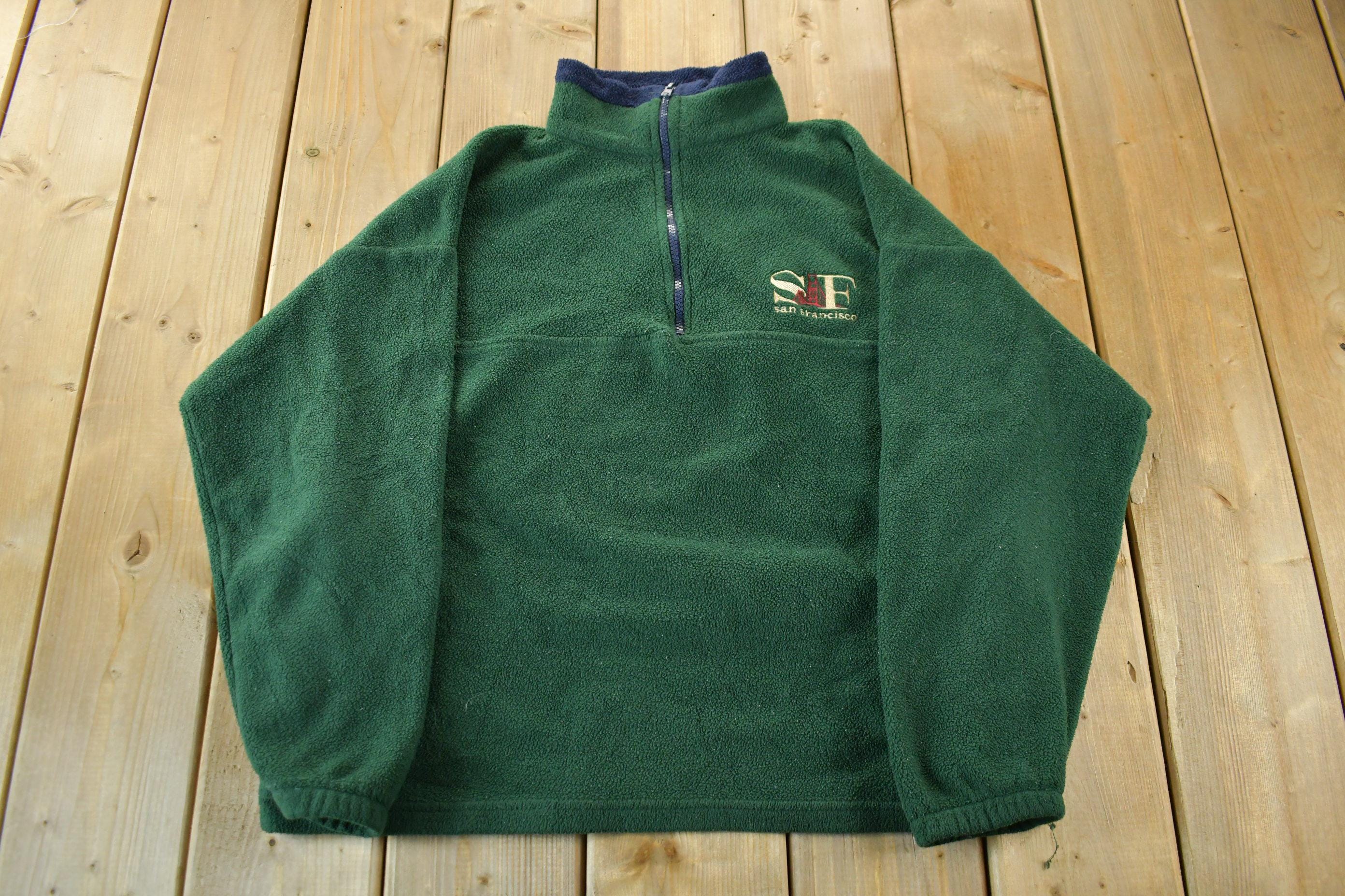 Vintage 1990s San Francisco Quarter Zip Fleece Sweatshirt