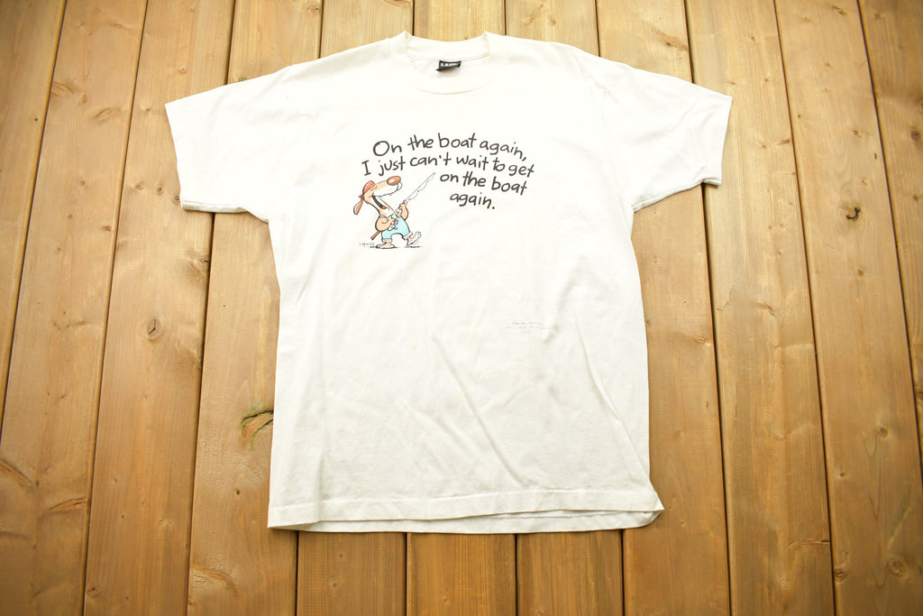Vintage 1990s Fishing Theme T Shirt