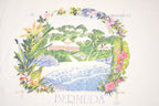 Vintage 1990 Bermuda Palm Trees Souvenir Travel T-Shirt Women's XL