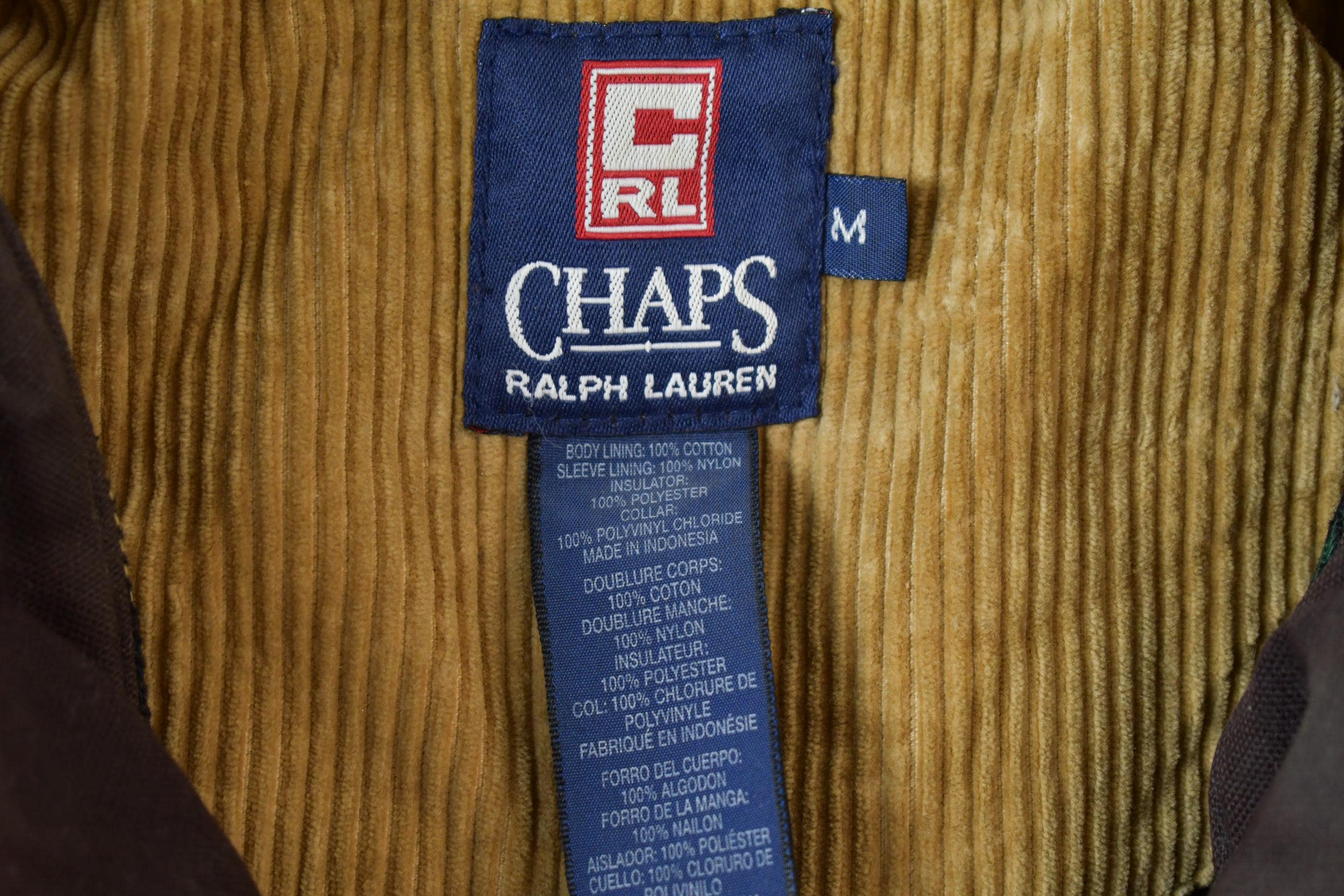 Vintage 1990s Distressed Chaps Ralph Lauren Corduroy Hunting Coat - Medium