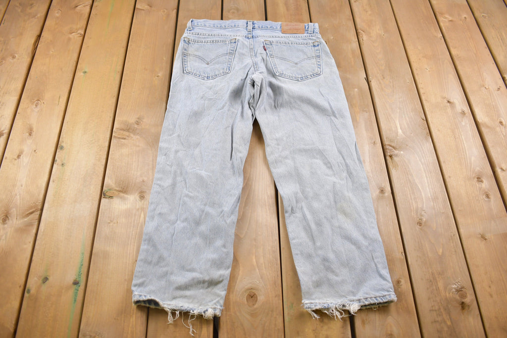 Vintage 1990s Levi's 550 Red Tab Distressed Jeans Size 32 x 27