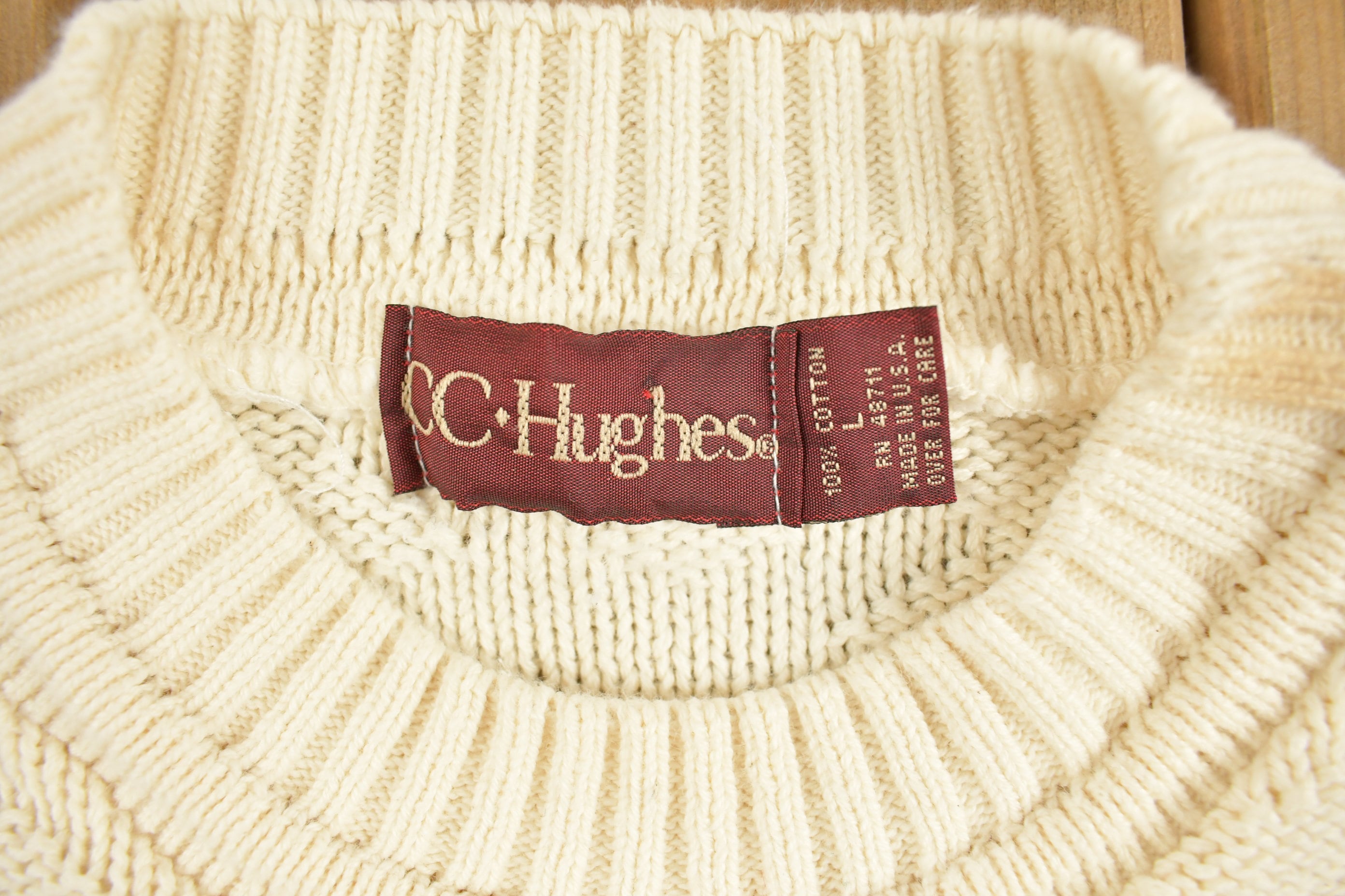 Vintage 1990s CC.Hughes 3D Knit Sweater
