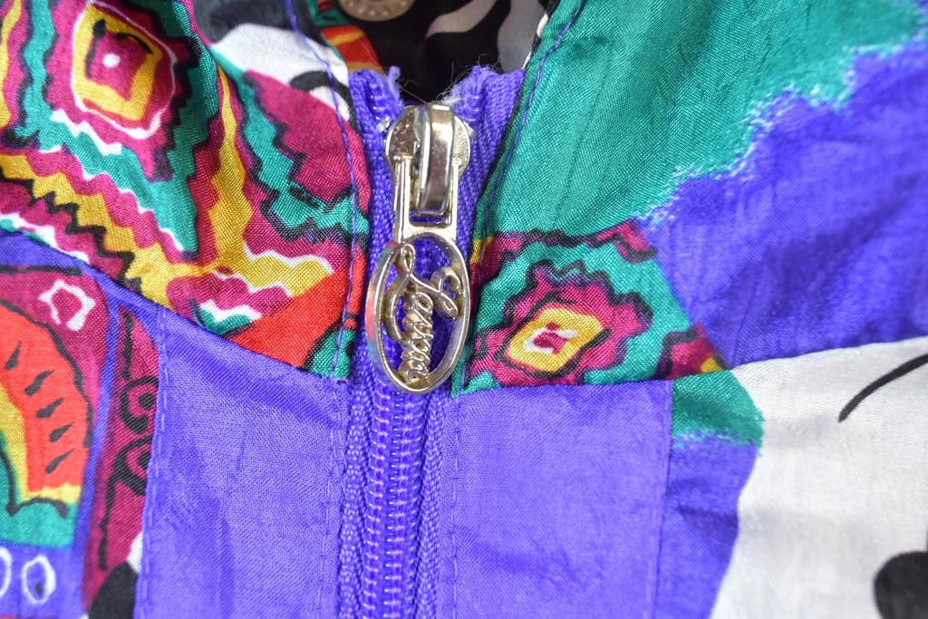 Vintage 1990s Lavon Fancy Pattern Windbreaker Ski Jacket