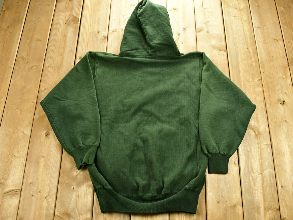 Vintage 1990's University of Michigan State Collegiate Hoodie  Heavyweight Sweater  NCAA Sweatshirt  Sportswear  Americana
