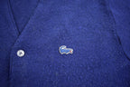 Vintage 1980s IZod Lacoste Alligator Knit Embroidered Cardigan Sweater Made In USA