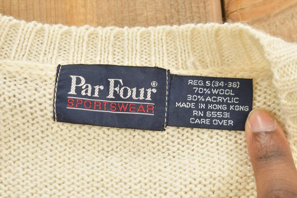 Vintage 1990s Par Four Sportswear V-Neck Sweater Vest