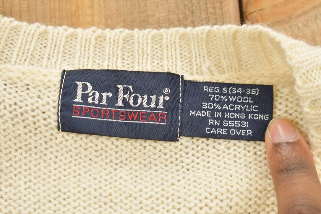 Vintage 1990s Par Four Sportswear V-Neck Sweater Vest