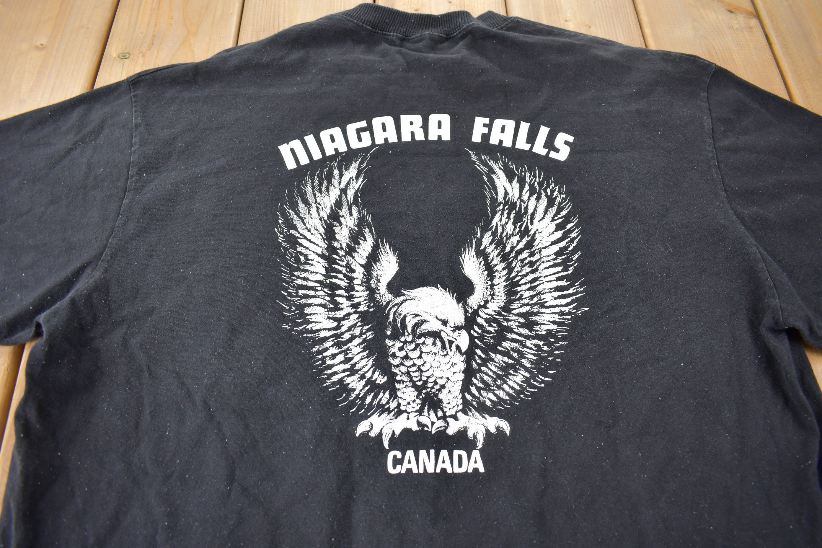 Vintage 2000 Harley Davidson "Life Is Simple Ride A Harley" Niagara Falls T-Shirt Made In Canada