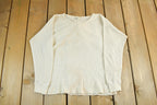 Vintage 1970s Northwest Territory Waffle Knit Long Sleeve Adult Medium