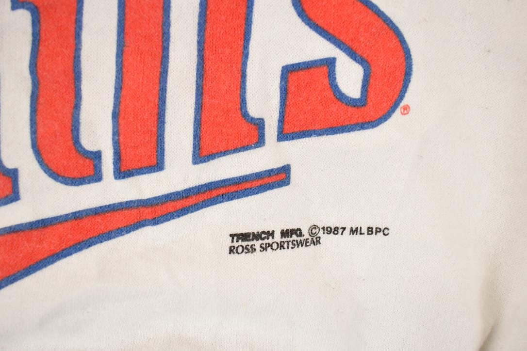 Vintage 1987 Minnesota Twins World Series Graphic Print Crewneck Sweatshirt Men's L